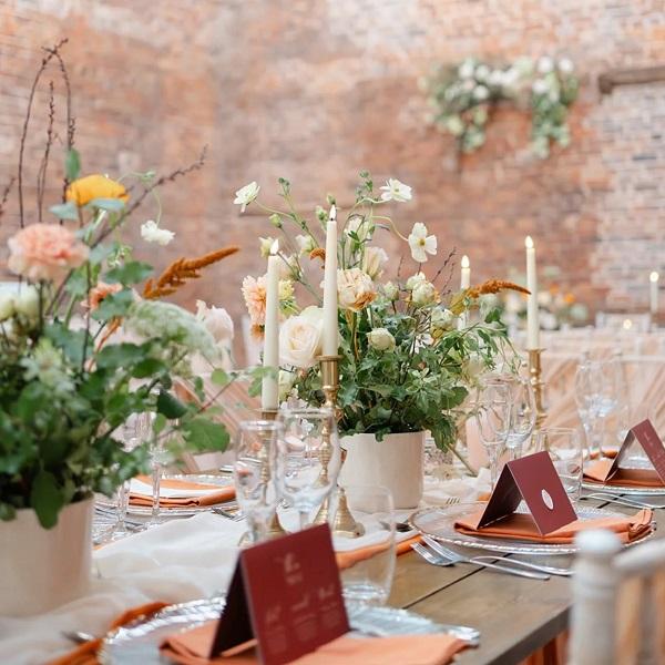 Room dressed for a wedding