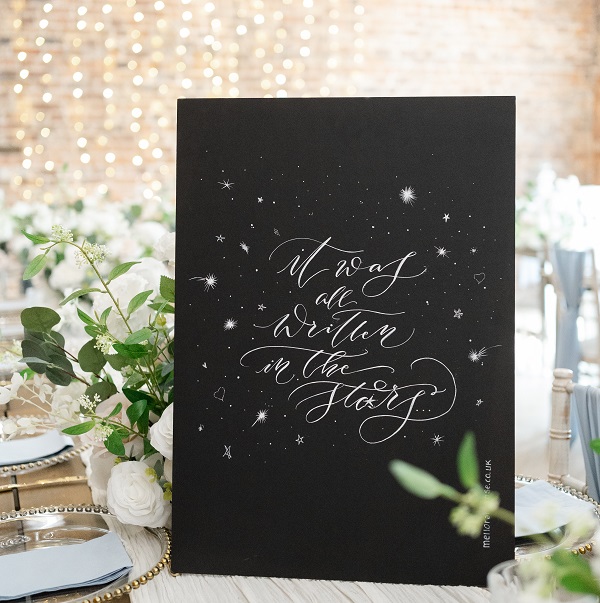 Wedding sign at Worden Hall